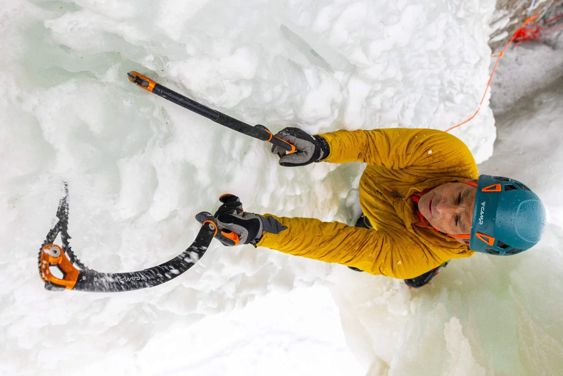 Marcus Garcia climbing at Pont Rouge, Québec.